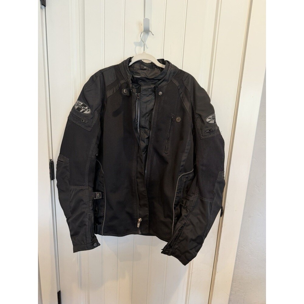 Joe Rocket 3-in-1 Motorcycle Jacket Men’s XXL Black Mesh Armored Riding Touring